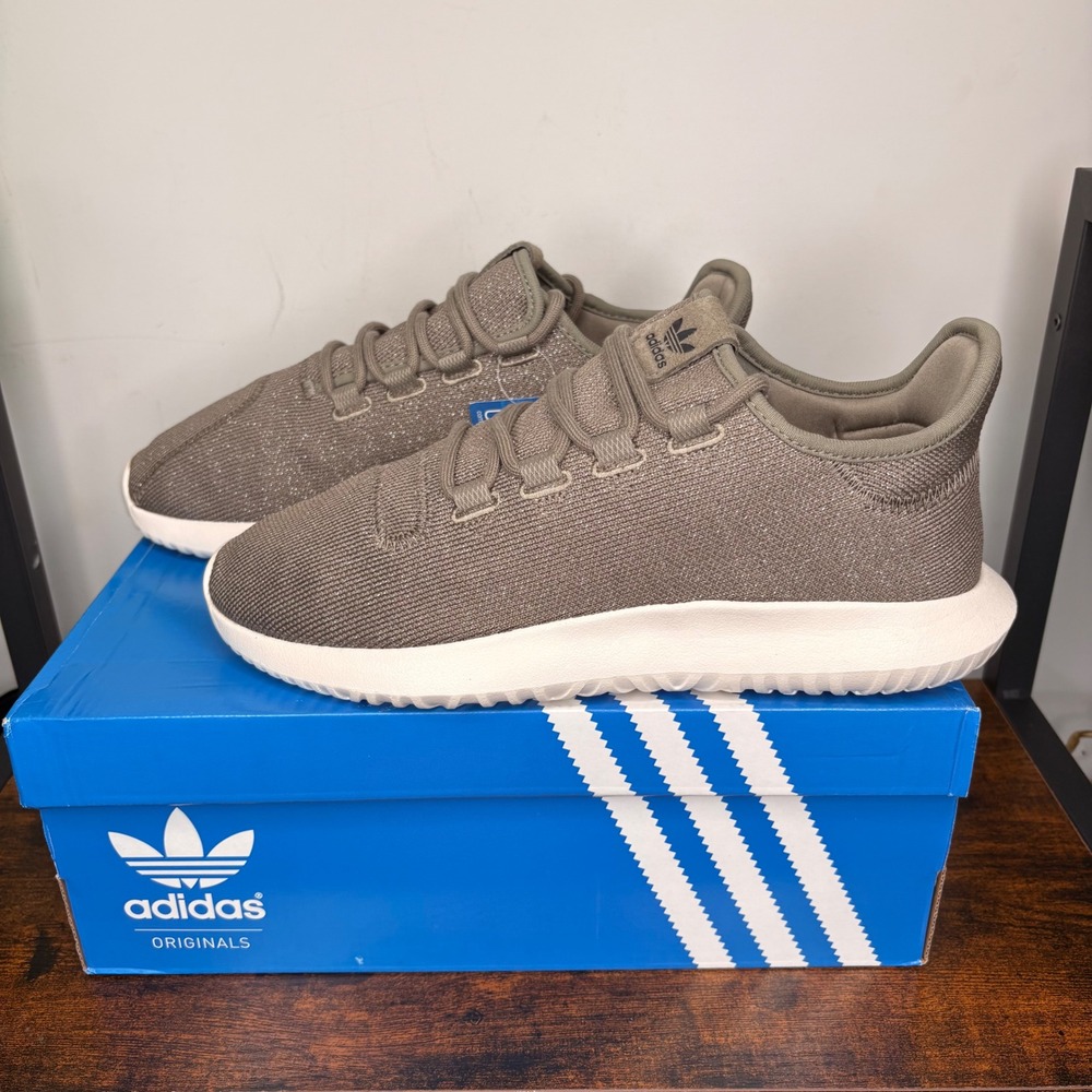 NEW Adidas Originals Tubular Shadow Steel Sparkle Knit Sneakers Size 10 W/ Box